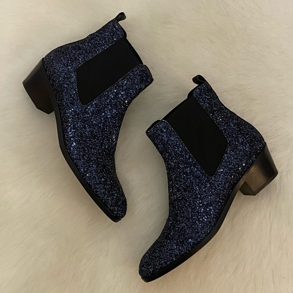 J. Crew Glitter Chelsea Boots, Size 7 - Picture 5 of 10